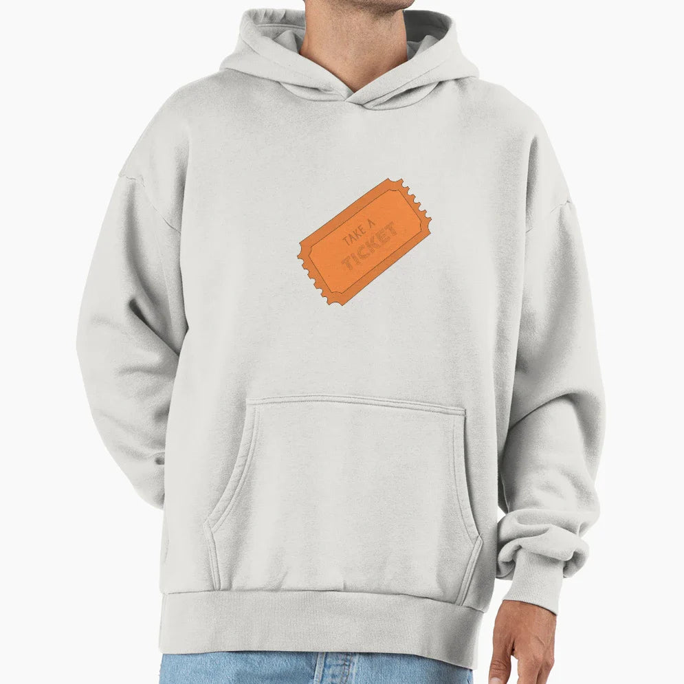Ticket Hoodie - Casual Everyday Wear Men Women