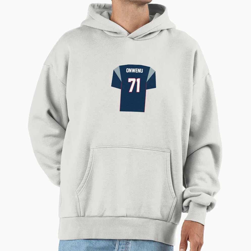 Mike Onwenu Patriots Jersey Hoodie - Graphic Print Unisex