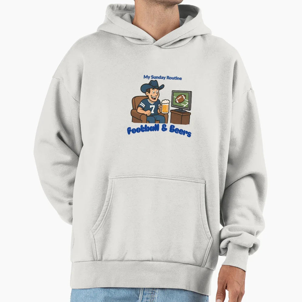 Dallas Cowboys Sunday Routine Football And T-Shirt - Trendy Graphic Unisex