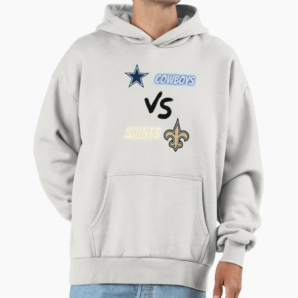 Cowboys Vs Saints Hoodie - Graphic Print Men Women