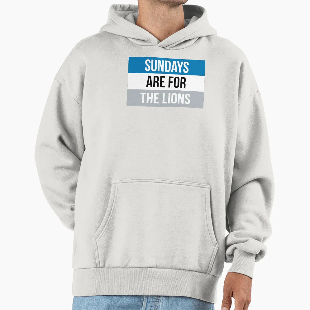 Sundays Are Detroit Lions Hoodie - Trendy Graphic Men Women