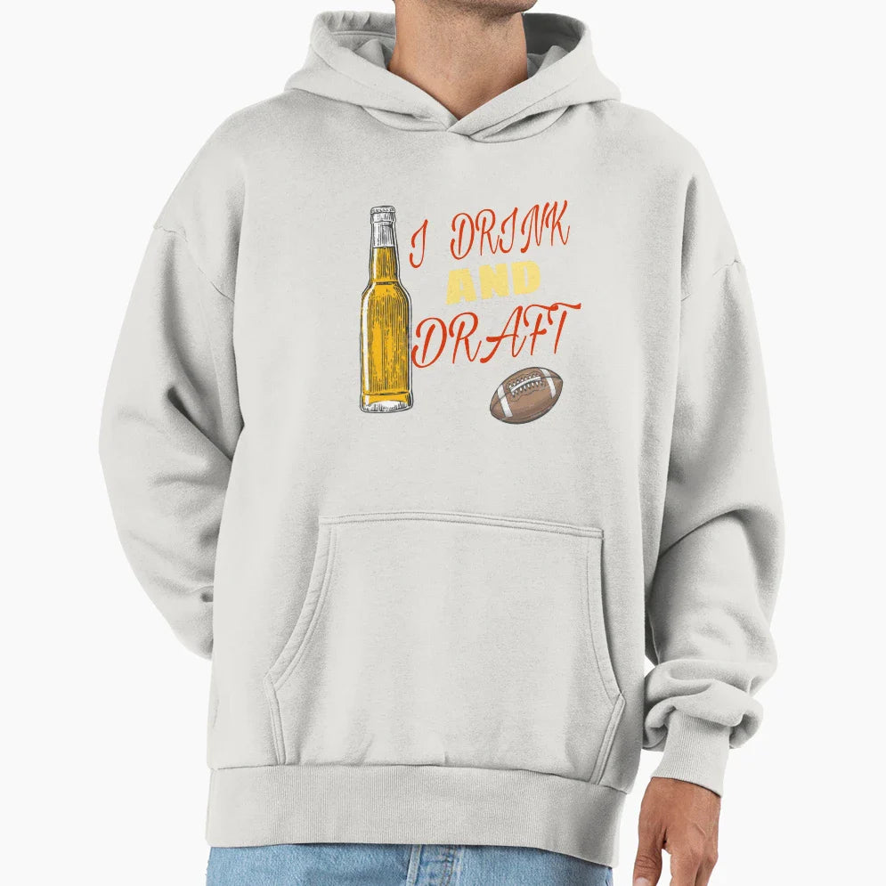 I Drink And Draft T-Shirt - Unique Graphic Unisex