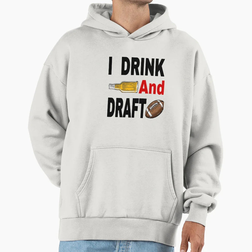 I Drink And Draft T-Shirt - Minimalist Print Unisex