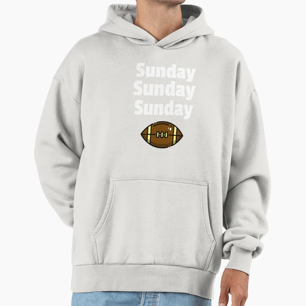 Sunday Sunday Sunday Hoodie - Unique Graphic for Adults