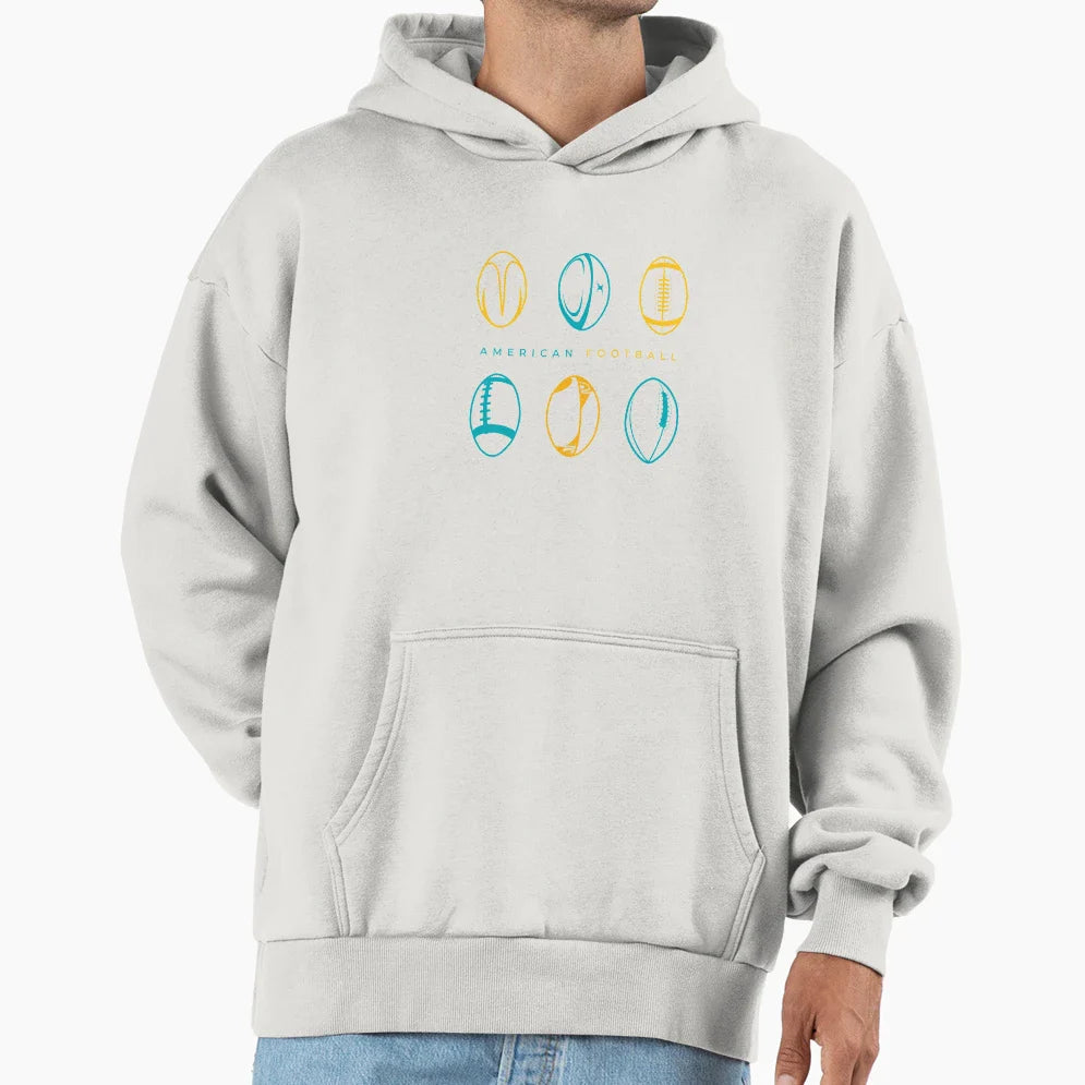 American Football Rugby Hoodie - Custom Art Print Unisex