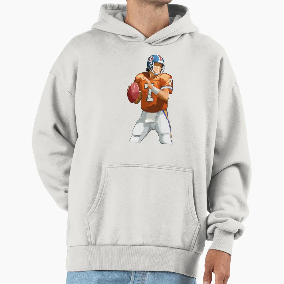 John Elway 7 Quarterback Legend Hoodie - Trendy Graphic Men Women