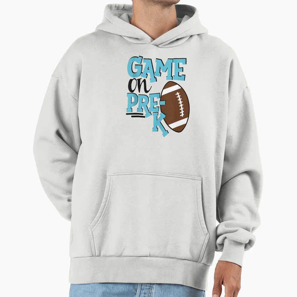 Pre K Football Sports 1St Day School Hoodie - Custom Art Print Unisex