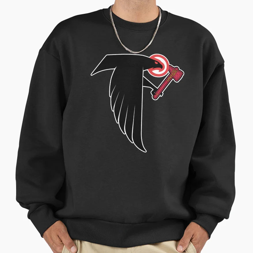 Atlanta Sports Mashup Sweatshirt - Casual Everyday Wear Men Women
