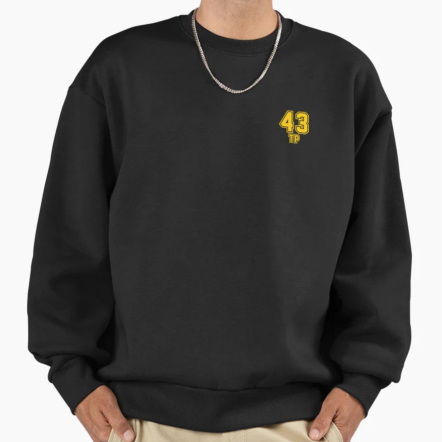 43 Tp Football Player Number Sweatshirt - Unique Graphic for Adults