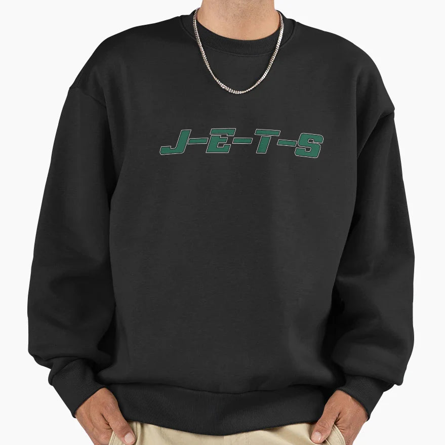 J E T S New York Jets American Sweatshirt - Custom Art Print for Adults