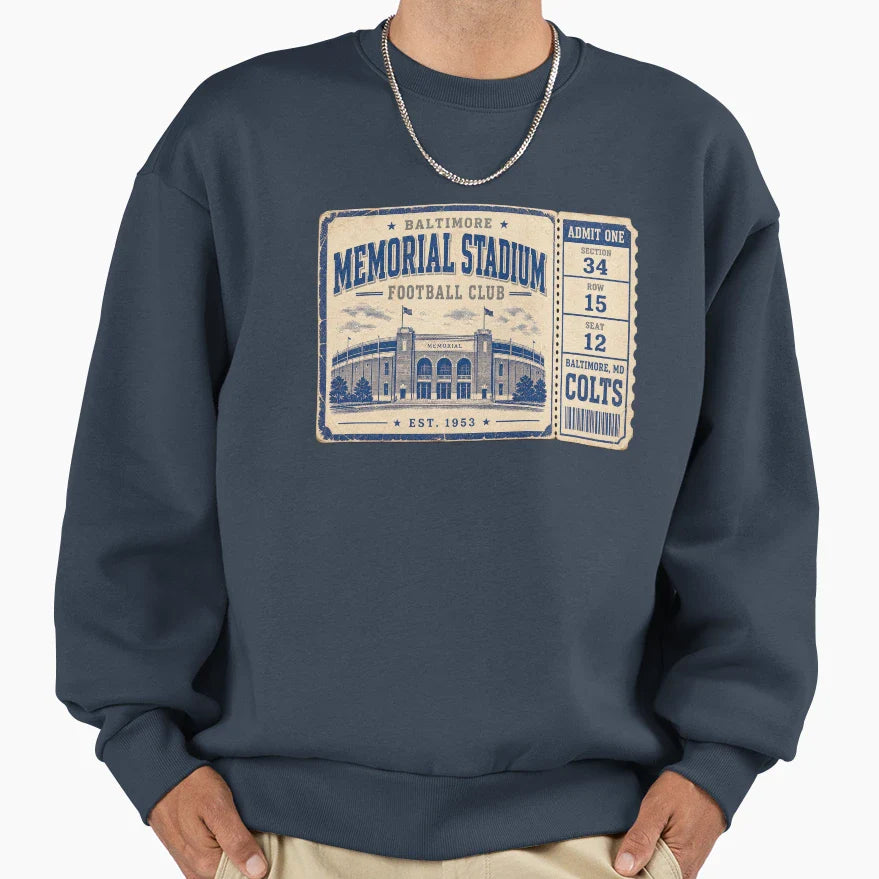 Baltimore Memorial Stadium Football T-Shirt - Trendy Graphic Men Women