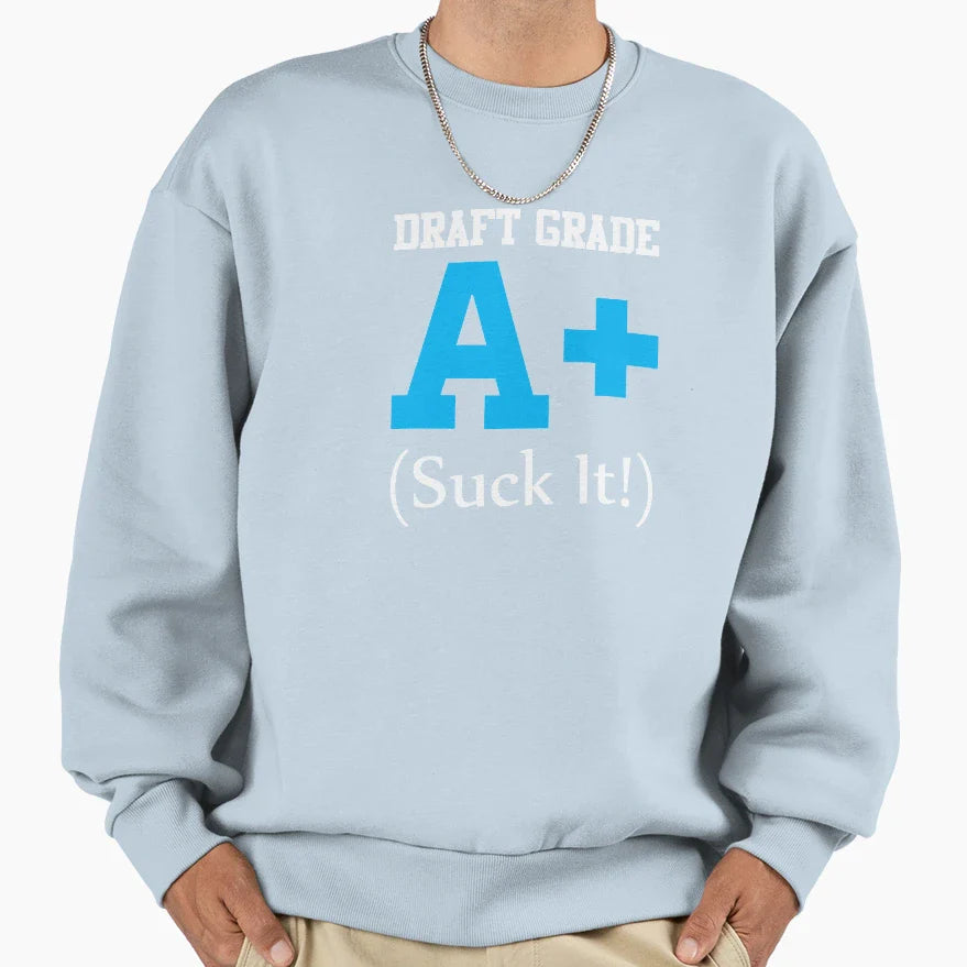 Draft Grade Suck It Fantasy Sweatshirt - Custom Art Print for Adults