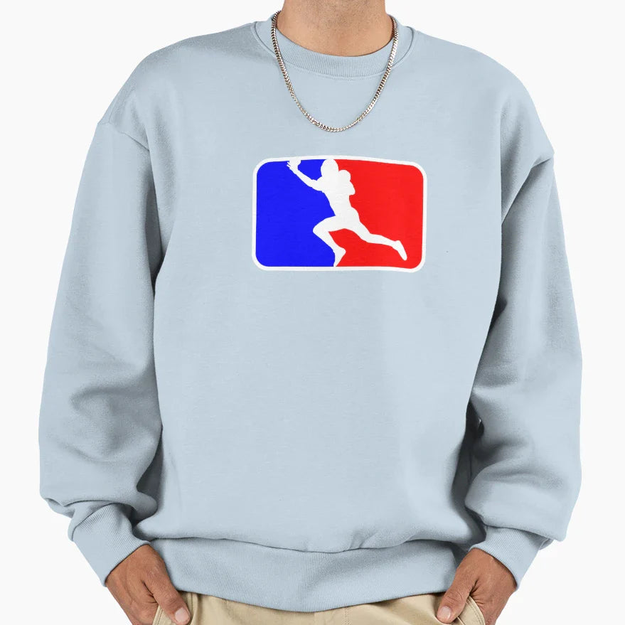 Football Logo Wide Reciever Sweatshirt - Casual Everyday Wear Unisex