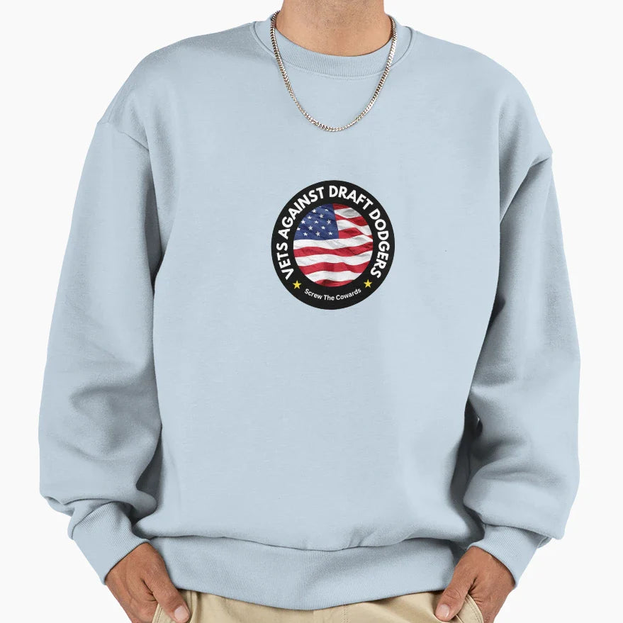 Veterans Against Draft Dodgers Sweatshirt - Trendy Graphic Unisex