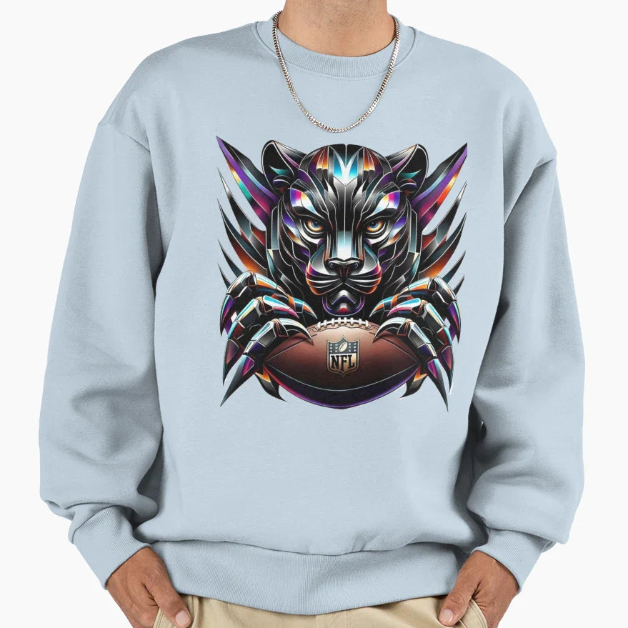 Black Tiger Nfl Fan Art Sweatshirt - Fun Novelty Design Men Women