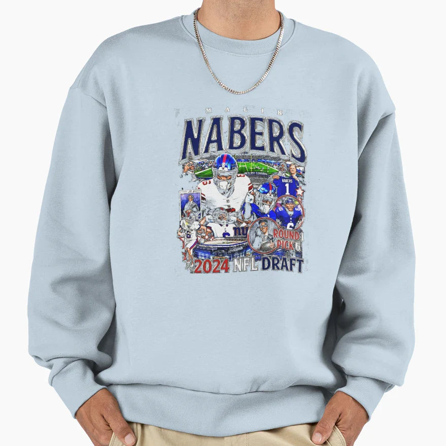 Malik Nabers Bootleg Sweatshirt - Casual Everyday Wear Men Women