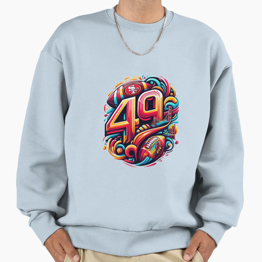 49Ers San Francisco New Logo Sweatshirt - Minimalist Print for Adults