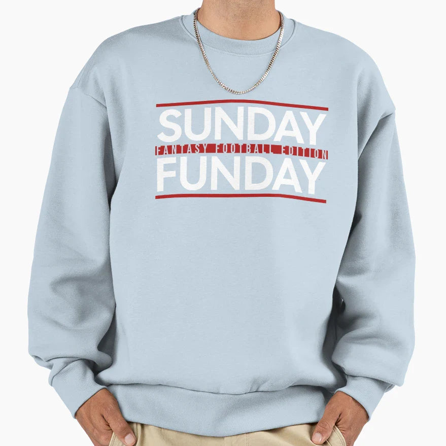 Sunday Funday Fantasy Football Sweatshirt - Graphic Print Men Women
