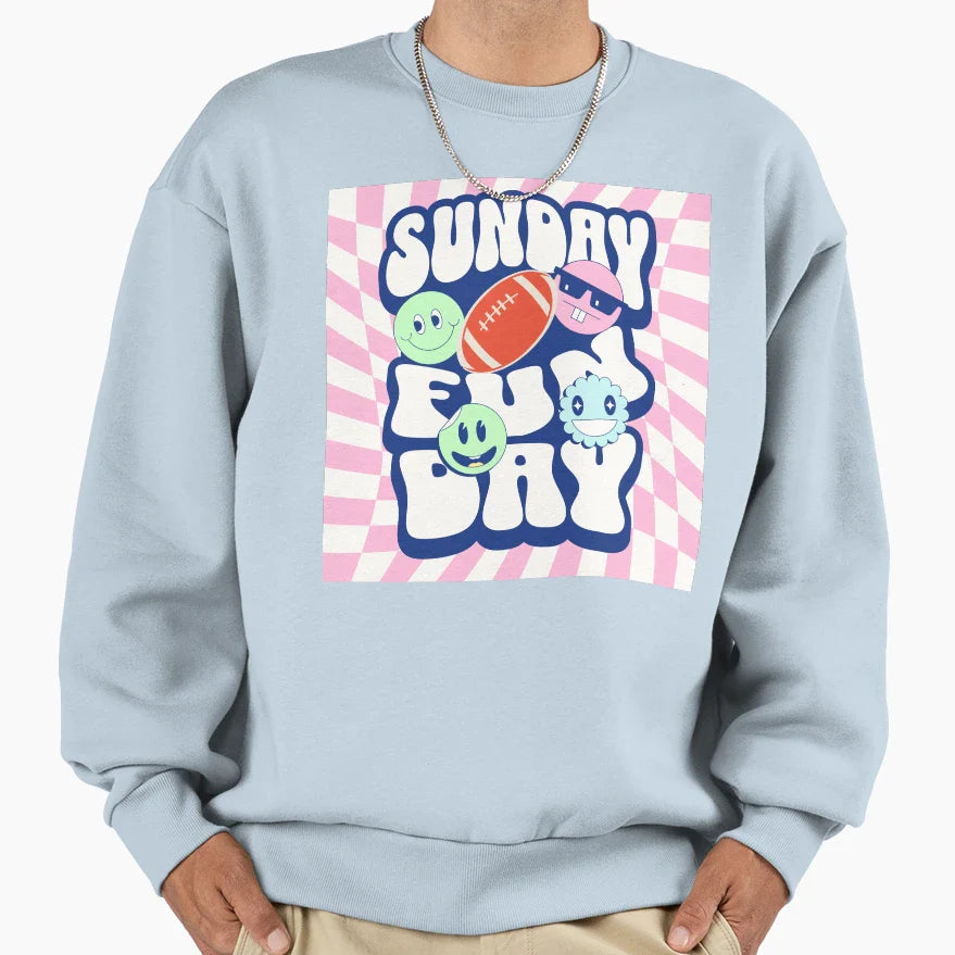 Sunday Funday Sweatshirt - Custom Art Print Men Women