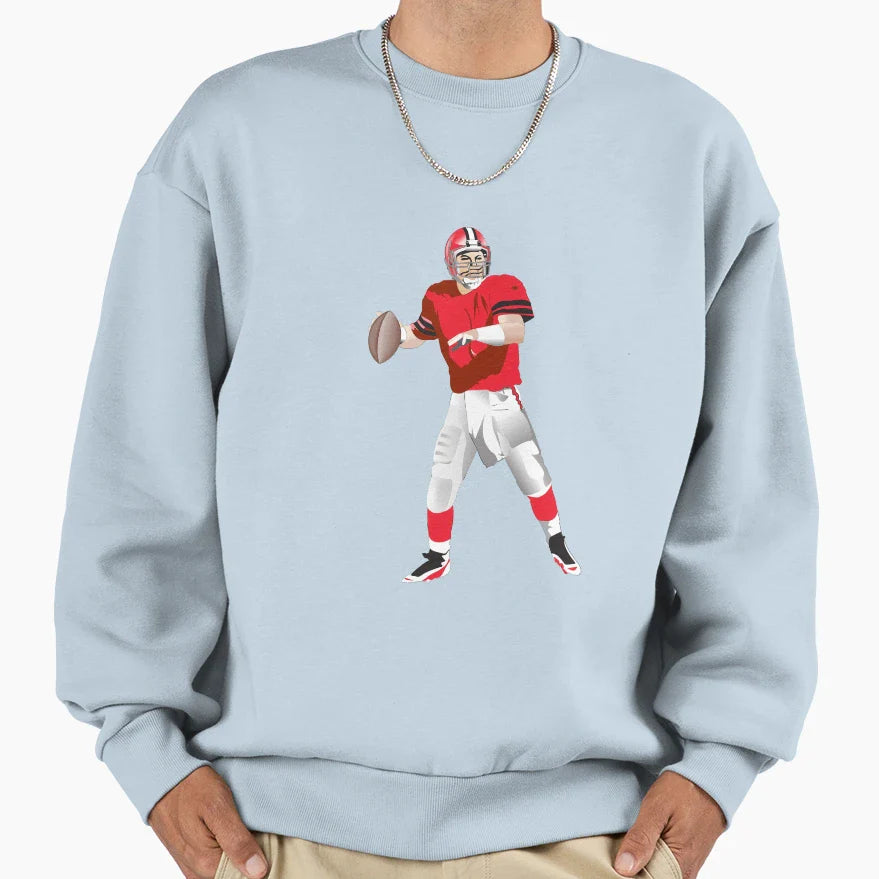 American Football Player Sweatshirt - Graphic Print Men Women