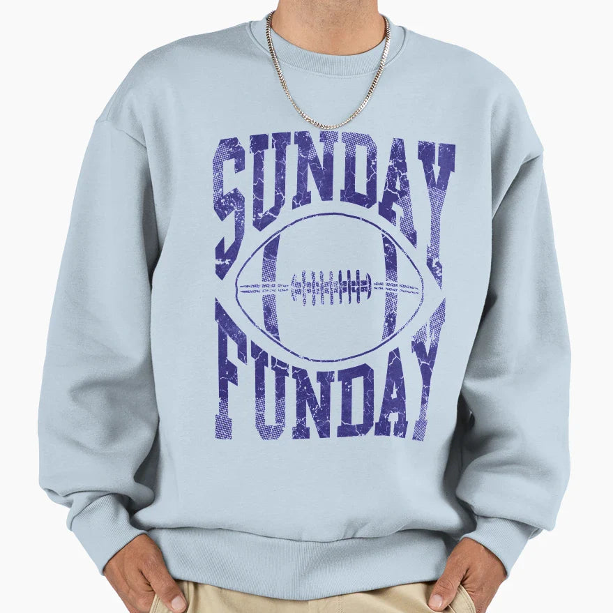 Sunday Funday Football Sweatshirt - Casual Everyday Wear Unisex