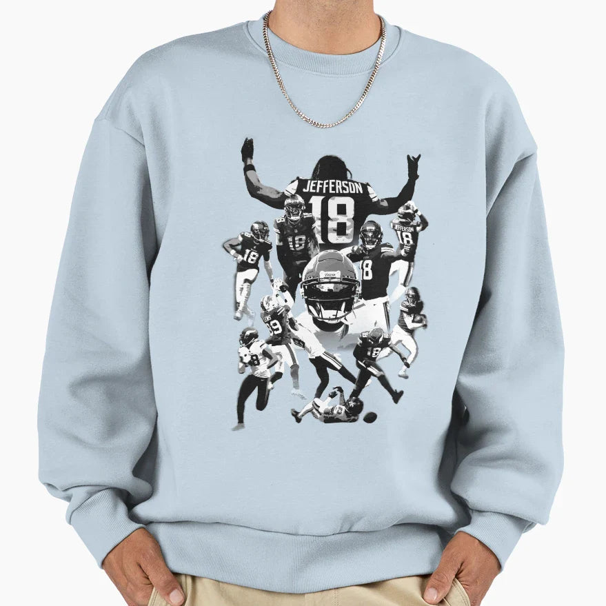 Justin Jeffersons Mvp Season Black Sweatshirt - Streetwear Style Men Women