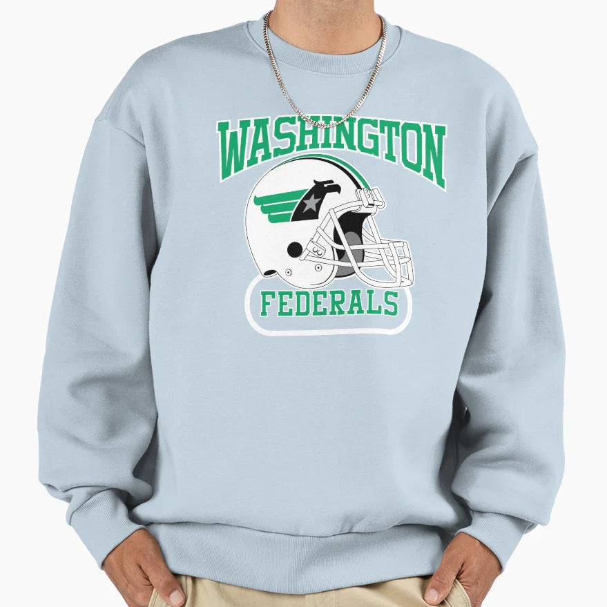 Washington Federals Helmet Sweatshirt - Fun Novelty Design for Adults