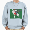 Players While Playing American Sweatshirt - Aesthetic Graphic for Adults