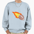 Flaming Football Sweatshirt - Novelty Apparel Men Women