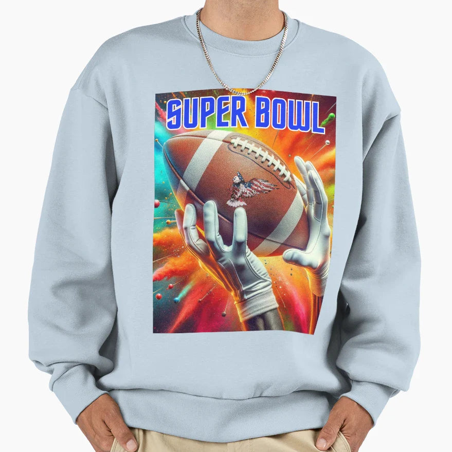 Super Bowl American Football Sweatshirt - Minimalist Print for Adults