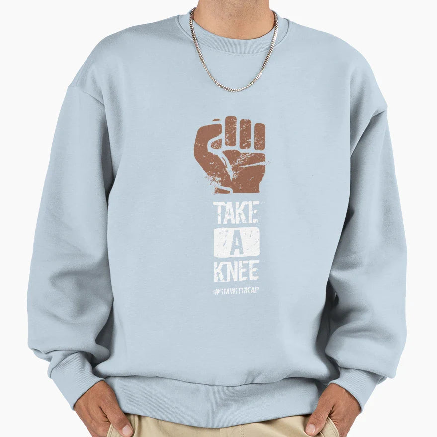 Take Knee Imwithkap Sweatshirt - Graphic Print Unisex