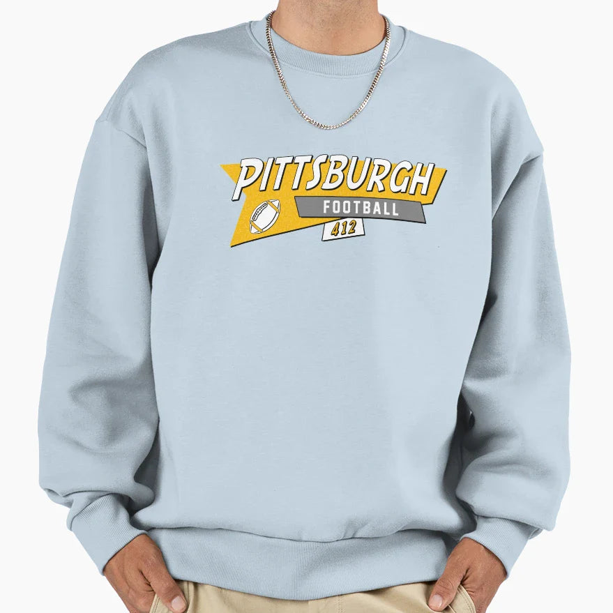 Pittsburgh 90S Football Sweatshirt - Novelty Apparel Men Women