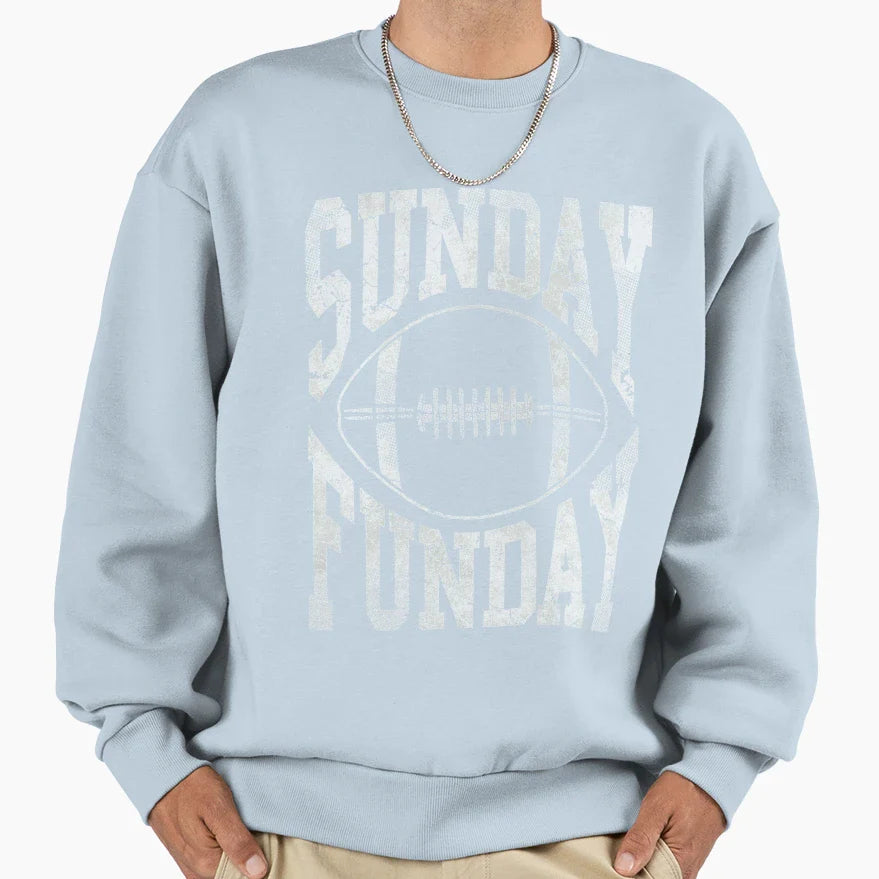 Sunday Funday Football Sweatshirt - Aesthetic Graphic Men Women