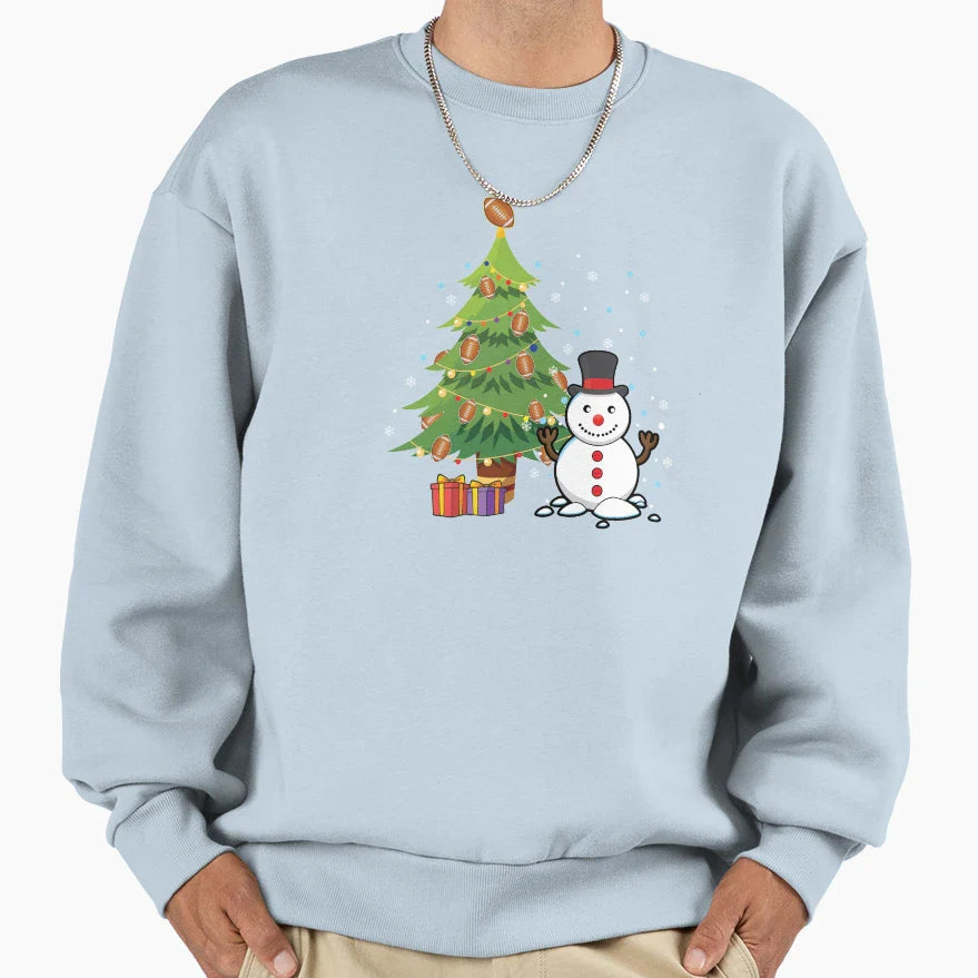 American Football Tree Holiday Sweatshirt - Custom Art Print for Adults