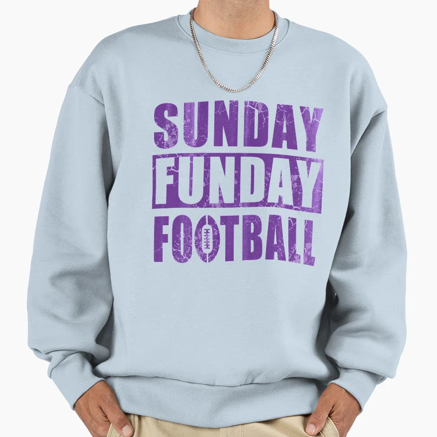 Sunday Funday Football Sweatshirt - Graphic Print Men Women