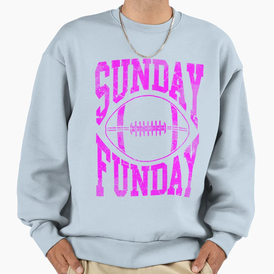 Sunday Funday Football Sweatshirt - Custom Art Print for Adults
