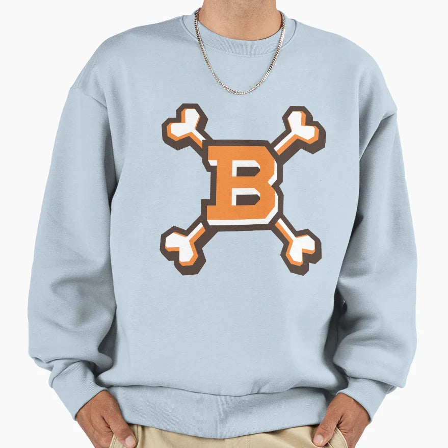 B Browns Orange Sweatshirt - Streetwear Style Unisex