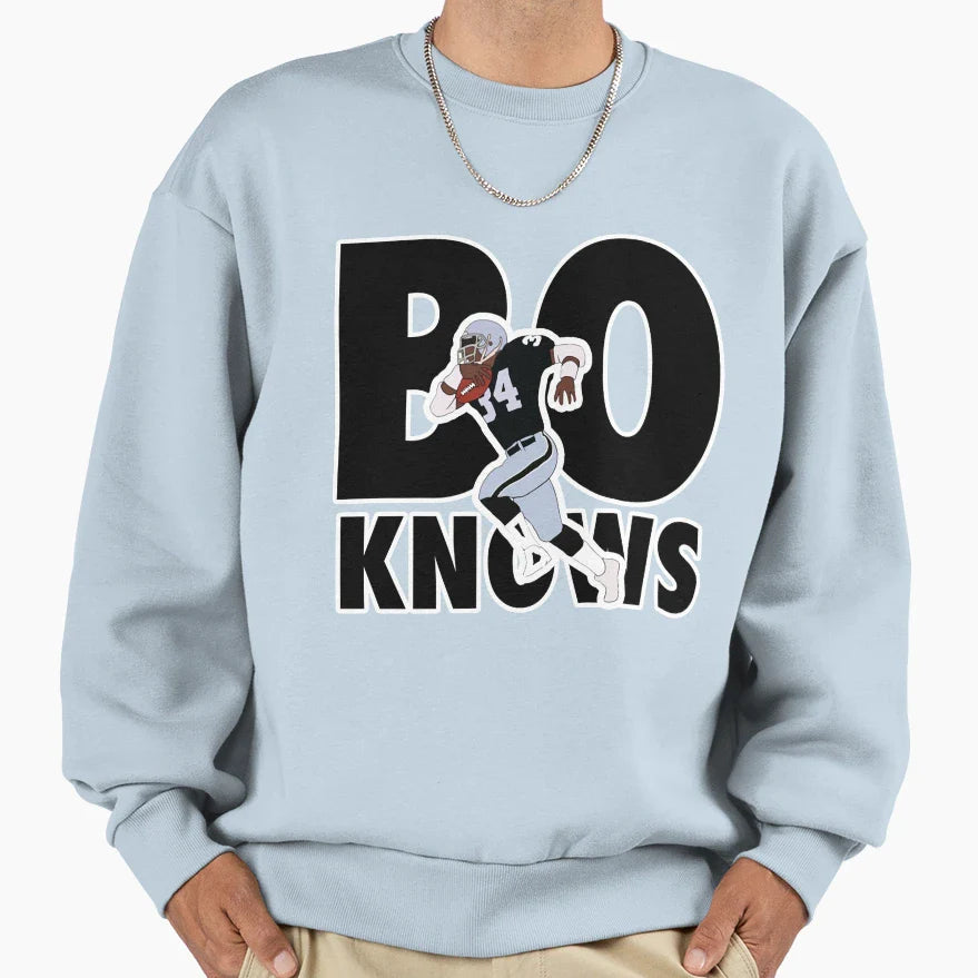 Bo Running To Play Baseball Sweatshirt - Fun Novelty Design Men Women