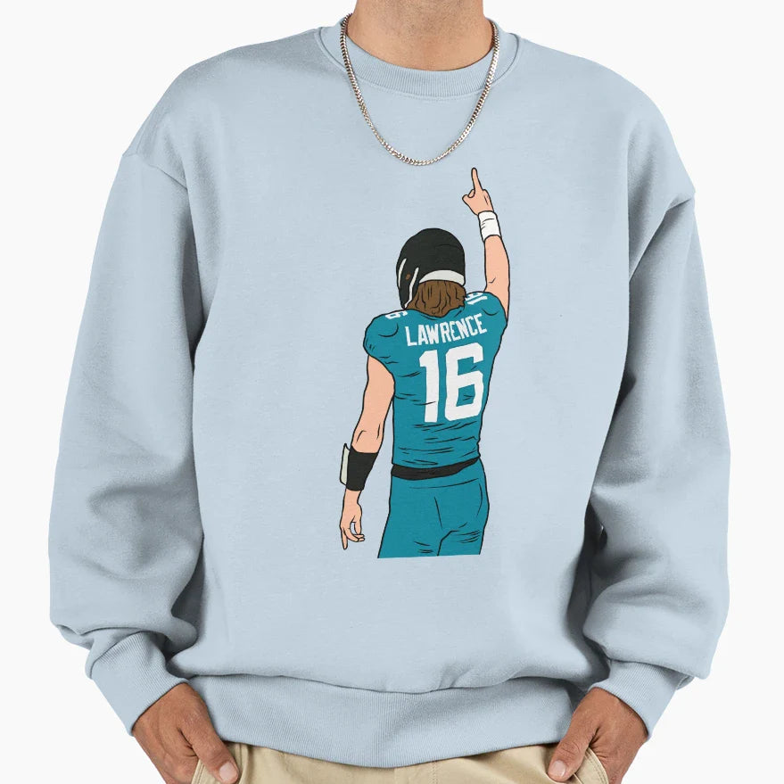 Trevor Lawrence Pointing Up Sweatshirt - Aesthetic Graphic Unisex