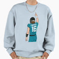 Trevor Lawrence Pointing Up Sweatshirt - Aesthetic Graphic Unisex