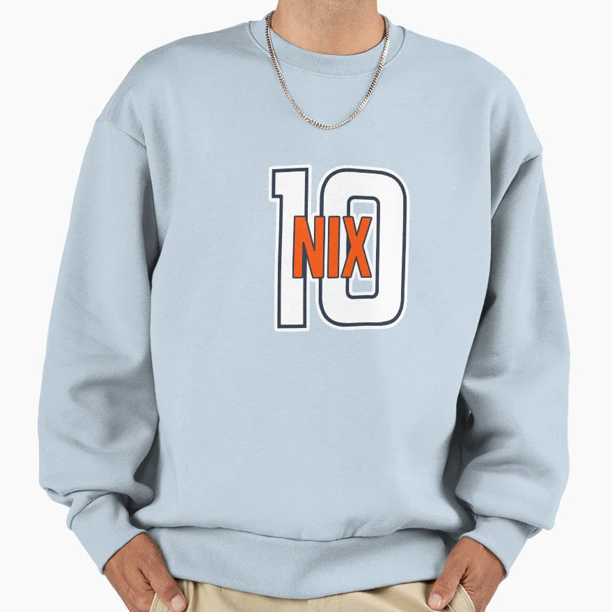 Bo Nix 10 Denver Broncos Sweatshirt - Casual Everyday Wear Unisex