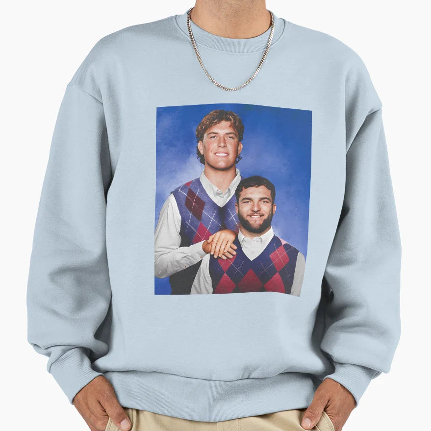 Football Jaxson Dart And Cam Sweatshirt - Aesthetic Graphic for Adults