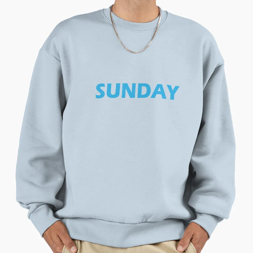 Sunday Funday Sweatshirt - Minimalist Print Men Women