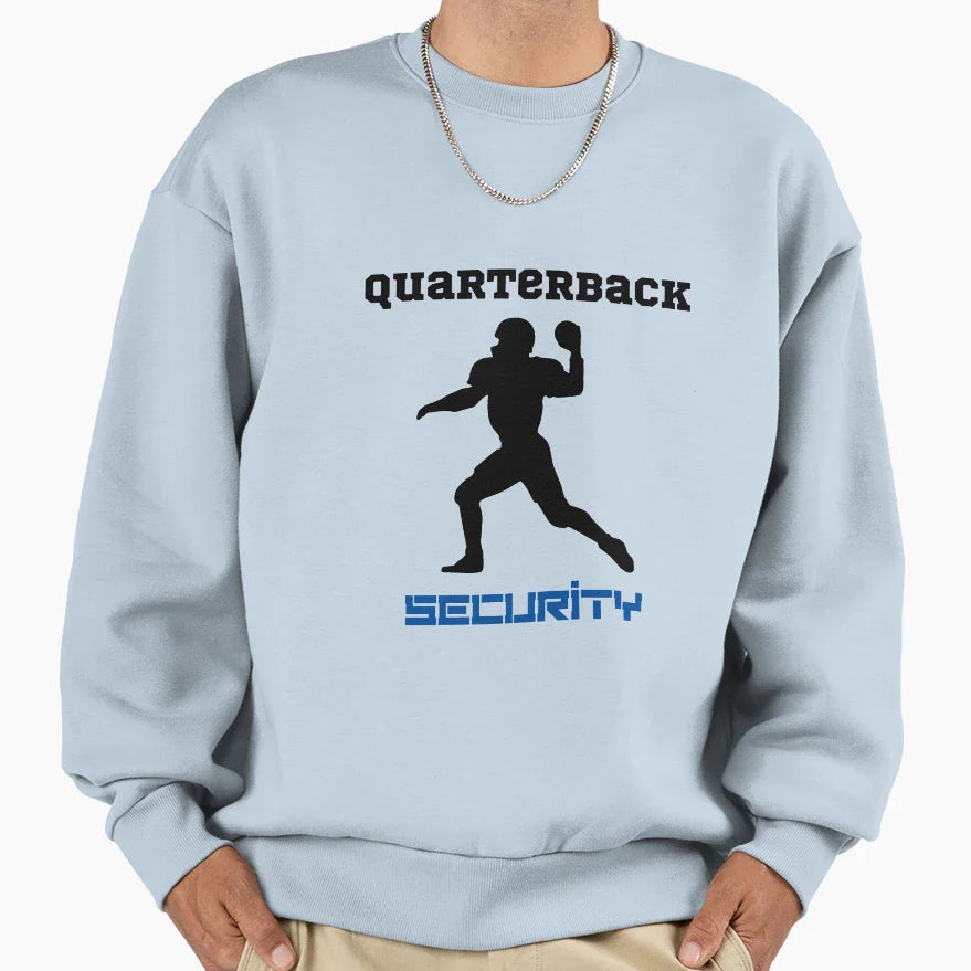 Quarterback Security Blue Sweatshirt - Streetwear Style Unisex
