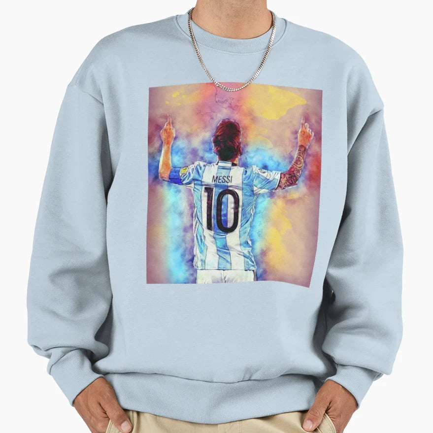 Lionel Messi 10 Sweatshirt - Minimalist Print for Adults