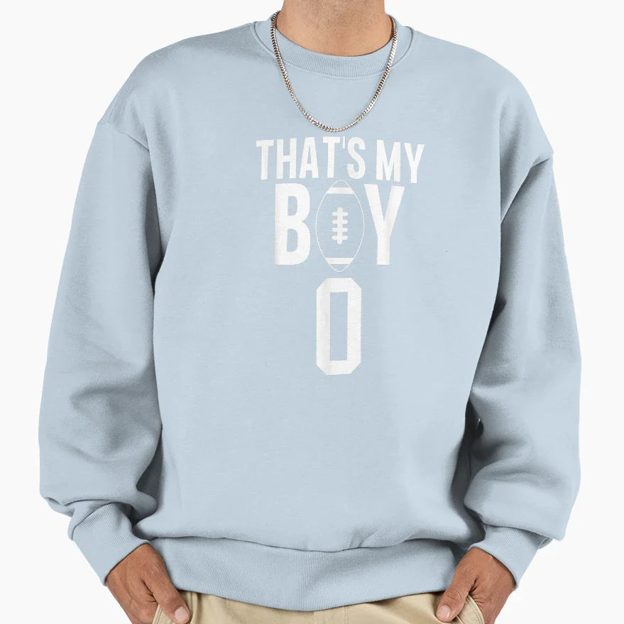Thats My Football 0 Jersey Number 0 Sweatshirt - Minimalist Print Unisex