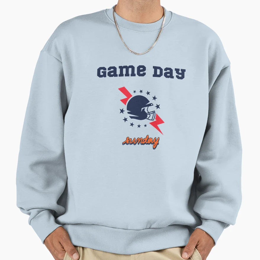 Football Game Day Sweatshirt - Graphic Print for Adults