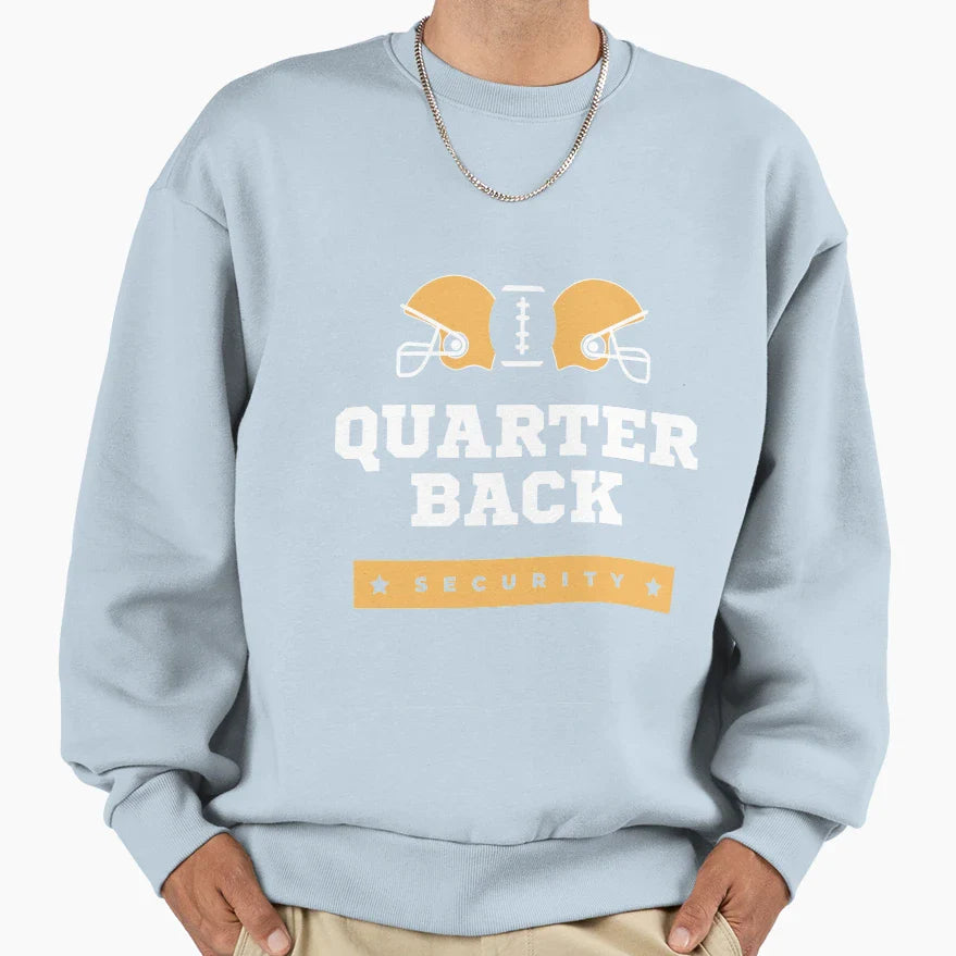 Quarterback Security Sweatshirt - Trendy Graphic Men Women