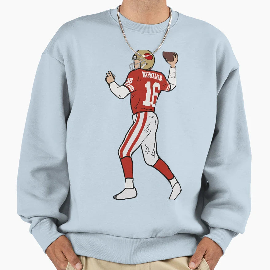 Joe Montana San Francisco 49Ers Sweatshirt - Custom Art Print Unisex