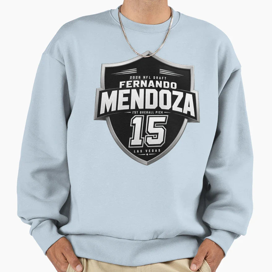 Fernando Mendoza 15 2026 Nfl Draft First Sweatshirt - Graphic Print Unisex
